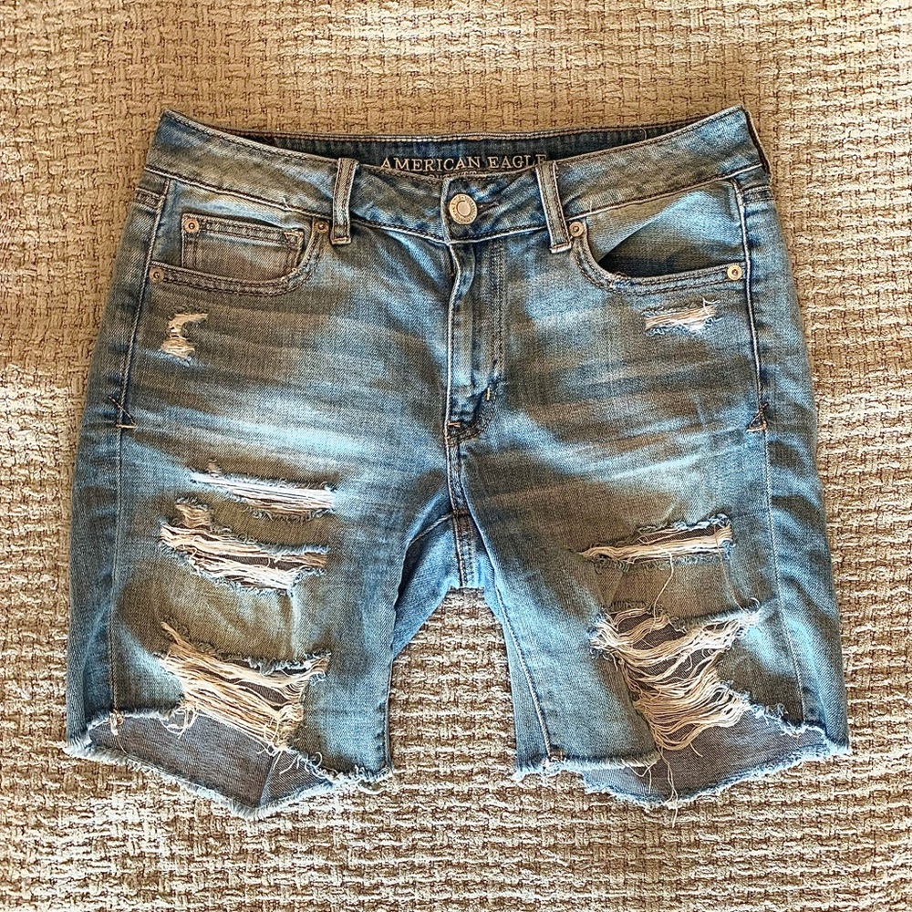 American Eagle Ripped Jean Shorts
